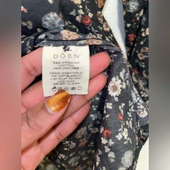 Doen Organic Cotton Plus Floral Boho Cottagecore Praire Top XS - Picture 9 of 11